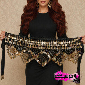 حزام الرقص بالعملات المعدنية الذهبية